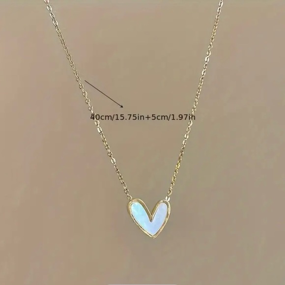 Golden Love Dainty Necklace - Picture 4 of 9